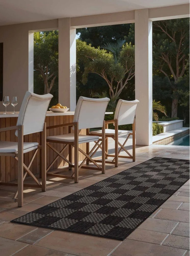 Черна/кремава пътека за открито и закрито 80x200 cm Haringey Dorothy – Ted Baker