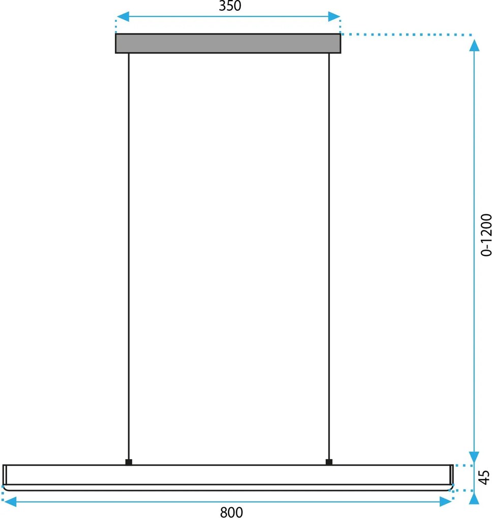 Лампа Led APP1447-CP BLACK 80cm