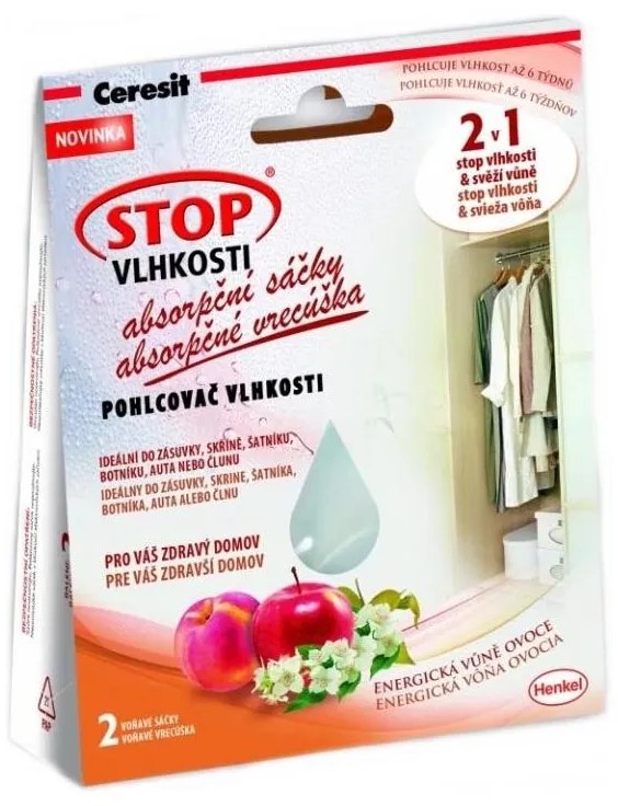 Ceresit - Влагоабсорбиращи сашета 2x 50 g с аромат на енергизиращи плодове