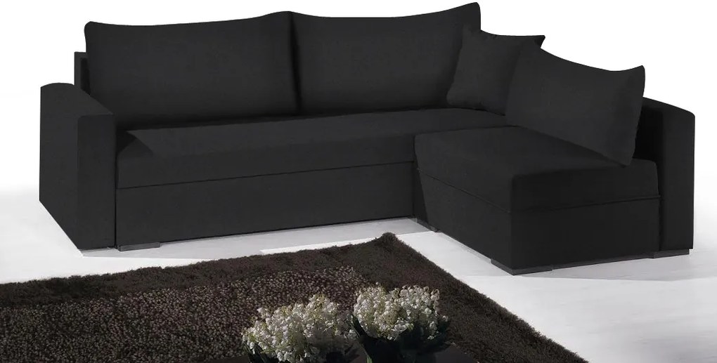 Ъгъл диван Kleio-215φ 160β-Black