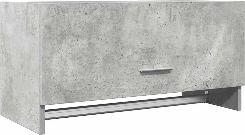 808246 vidaXL Гардероб, бетонно сив, 70x32,5x35 см, инженерно дърво