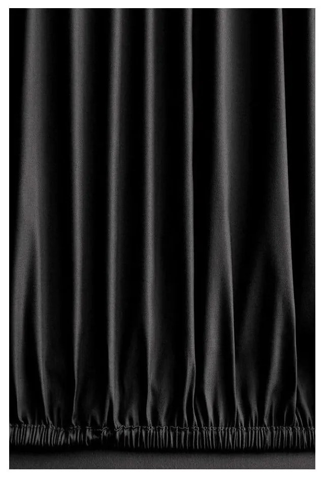 Черно двойно /удължено спално бельо от памук Renforcé с включен долен чаршаф/4 части 200x220 cm Damask – Mila Home