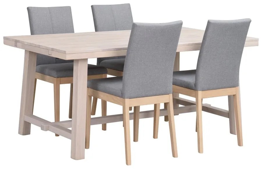 Матова лакирана дъбова маса за хранене , 170 x 95 cm Brooklyn - Rowico