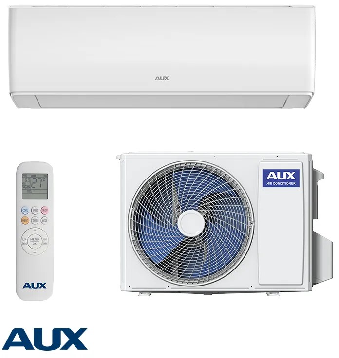 Инверторен климатик AUX Halo ASW-H09B6B4/HAR3DI-D0, 9000 BTU, 20 м2, A+++, Wi-Fi, R-32, Бял