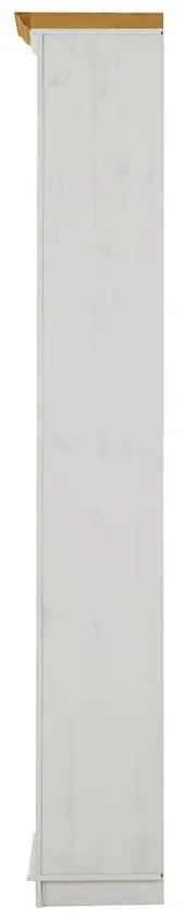 Бяла библиотека от масивен бор 74x223x37 cm Anita – Støraa