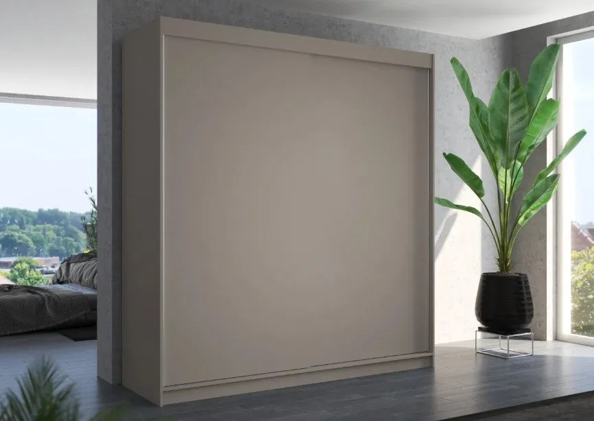 Гардероб Anabell 200 плъзгащи се-сиво-бежово