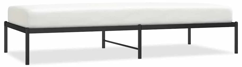 350839 vidaXL Метална рамка за легло, черна, 90x200 см