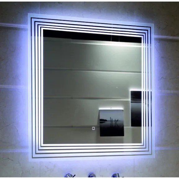 LED огледало с нагревател ICL 1496 "ДИА", Inter Ceramic, 80x80см