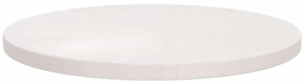813653 vidaXL Плот за маса, бял, Ø50x2,5 см, бор масив