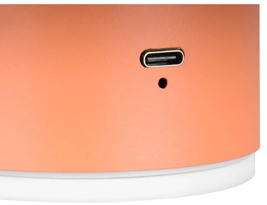 Оранжева LED стенна лампа с USB Davey – Trio