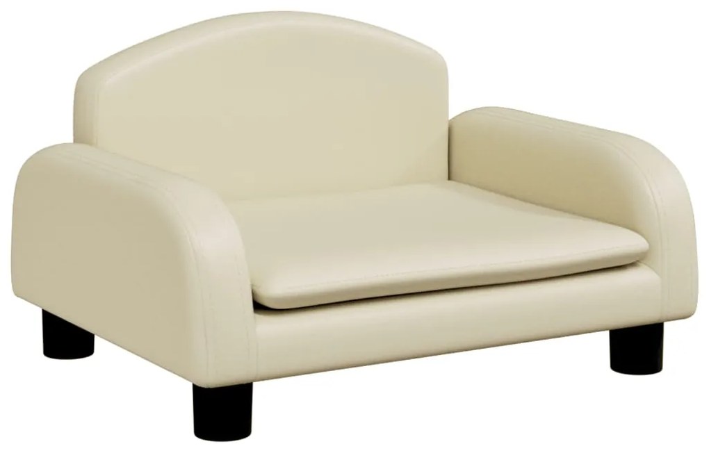 3196375 vidaXL Детски диван кремав 50x40x30 см изкуствена кожа