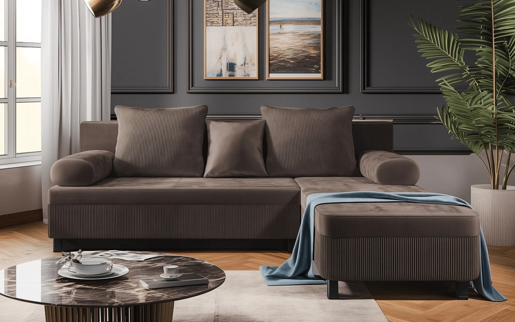 Разтегателен ъглов диван Делано