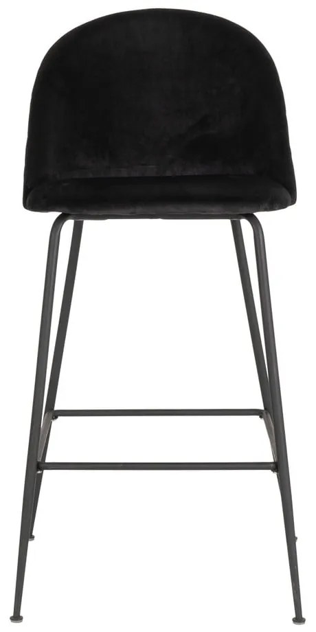 Бар столове от черно кадифе в комплект от 2 броя 108 см Lausanne - House Nordic