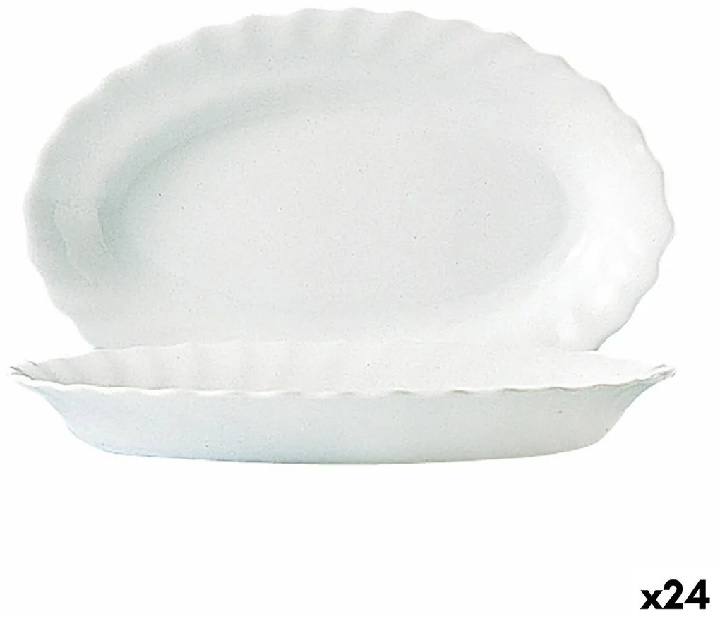 Поднос за сервиране Luminarc Trianon Бял Cтъкло (22 cm) (24 броя)