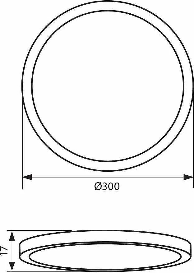Плафониера за баня NEBULA LED, 12W-18W-24W, 3000-6000K