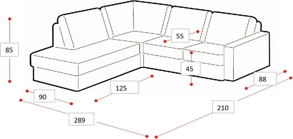 Зелен ъглов диван (ляв ъгъл) Copenhagen - Scandic