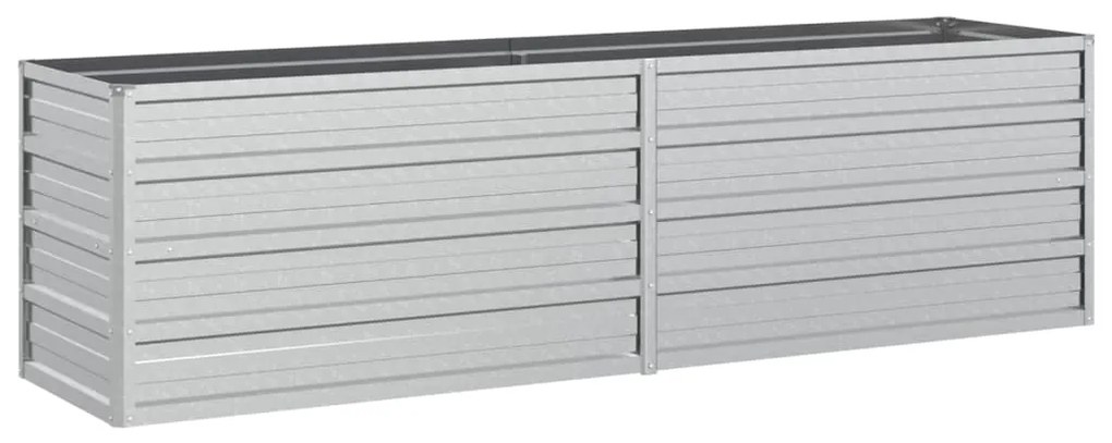 316895 vidaXL Повдигната градинска леха, 160x40x45 см, стомана, сребриста