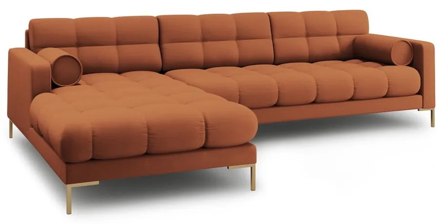 Ъглов диван в тухлен цвят (ляв ъгъл) Bali – Cosmopolitan Design