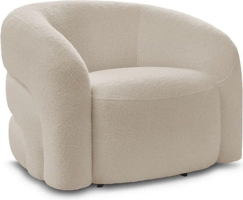 Бежово въртящо се кресло от прежда с примки от букле Elina – Bobochic Paris