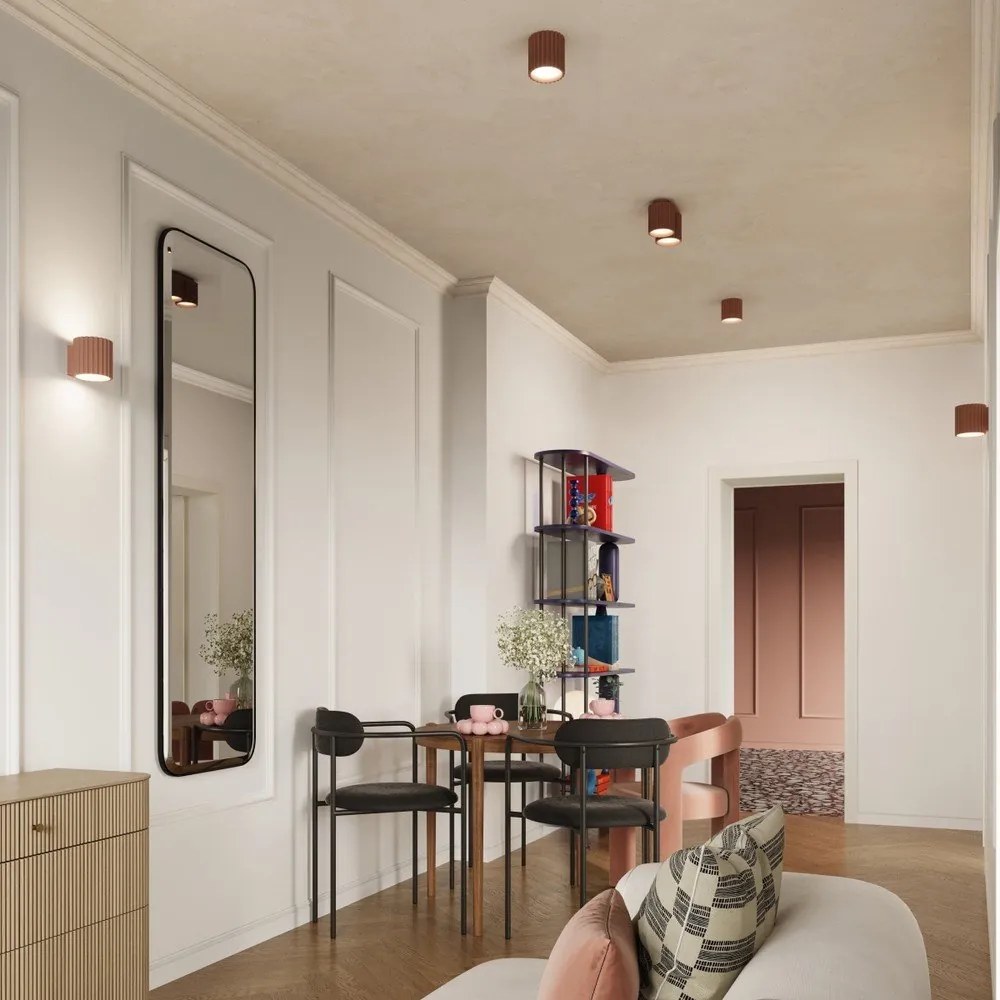 Светлокафява стенна лампа ø 10 cm Zora – Sollux