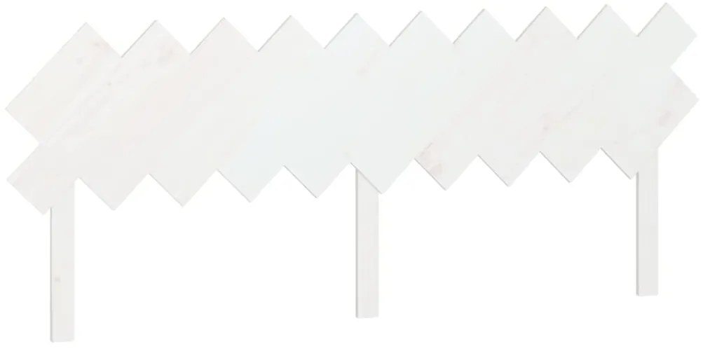 819241 vidaXL Горна табла за легло, бяла, 196 x 3 x 80,5 см, бор масив