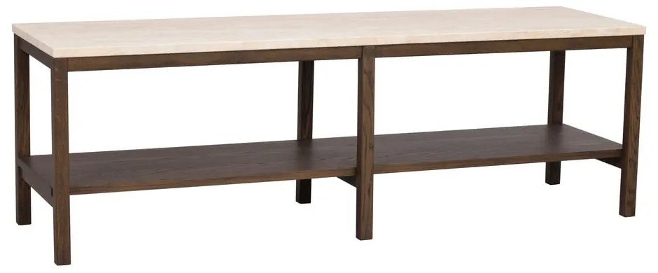 Конзолна маса в кафяво и бежово с каменен плот 140x40 cm Orwel - Rowico