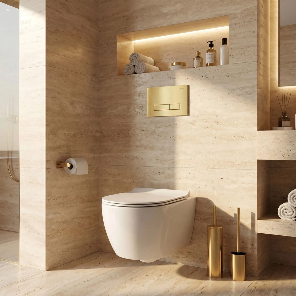 Комплект Структура за Вграждане за WC Slim 024N с Бутон HD Gold