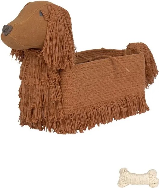 Кафява текстилна детска кошница за играчки 68x24x35 cm Poppy – Lorena Canals