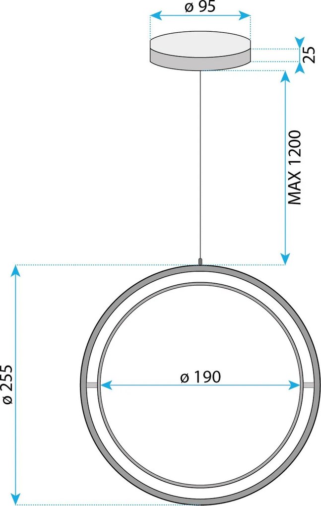 Висяща LED лампа APP1790-CP Black
