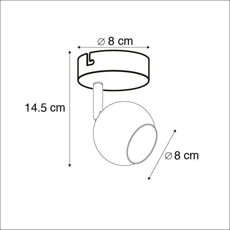 Ретро плафон за таван, месинг, кръгъл - Gissi