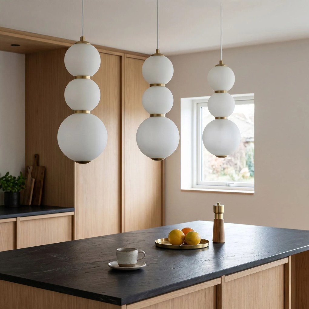 LED висящ полилей LHJ113-3CP четкано злато