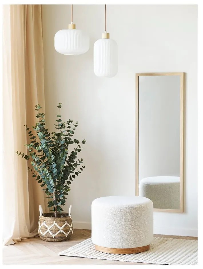 Бяло висящо осветително тяло със стъклен абажур ø 20 cm Argalo – House Nordic