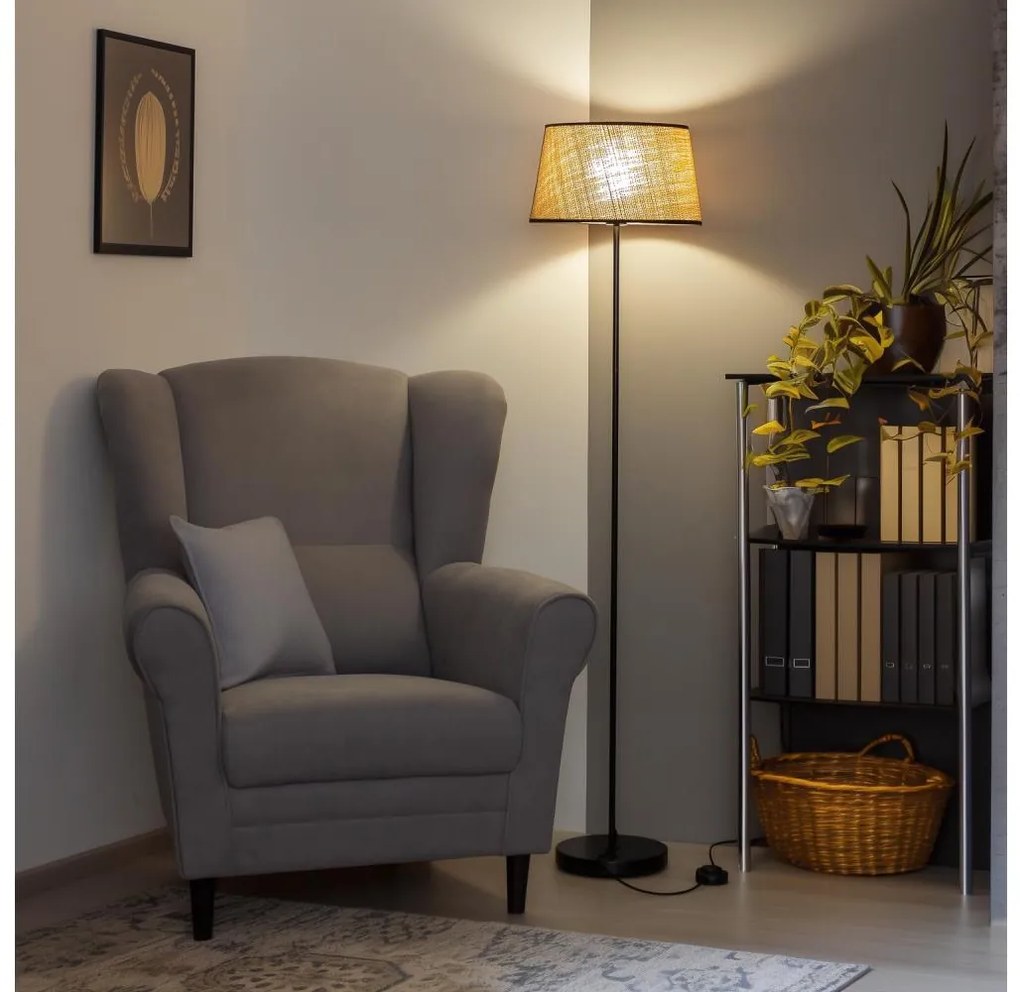 Brilagi - LED подова лампа CERIA 1xE27/40W/230V Ø 35 см бежова/черна