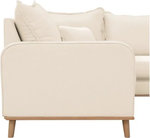 Кремав ъглов диван (десен ъгъл) Beata - Ropez