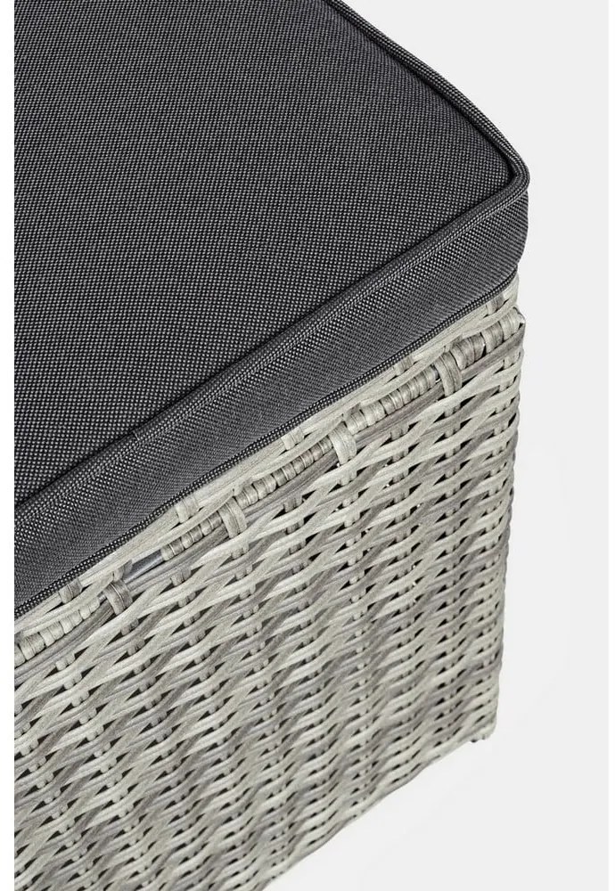 Сив градински комплект от за отдих от изкуствен ратан за 6 Ariel – Bizzotto