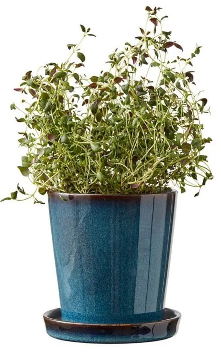 Глинено покритие за кашпа ø 10 cm Gastro Dark Blue/Black – Bitz