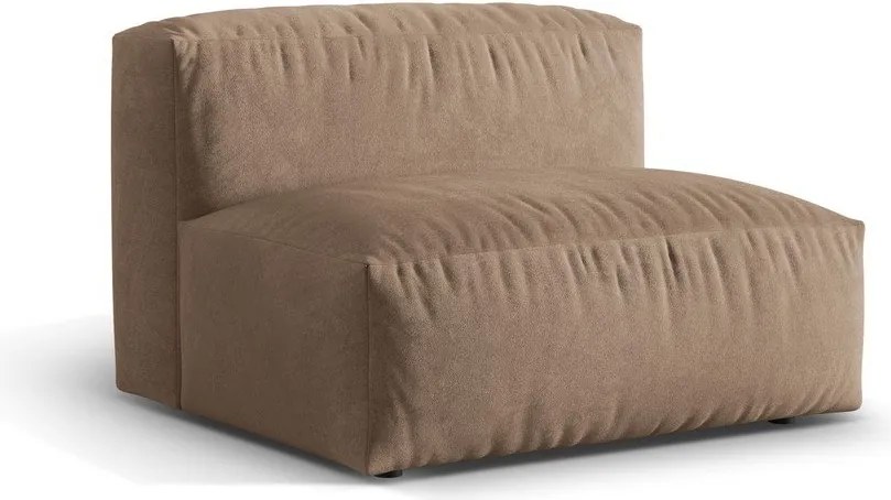 Светлокафяв кадифен модул за диван (среден модул) Martina – Micadoni