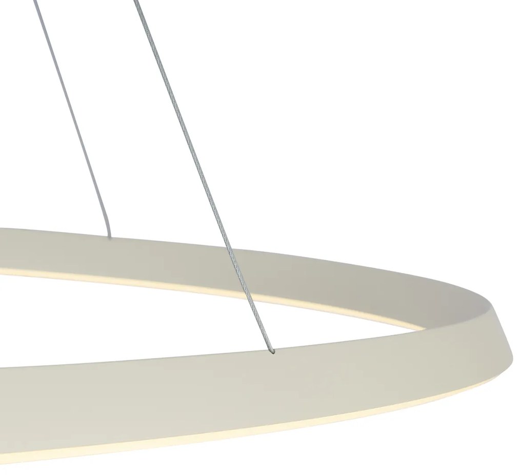 Скандинавска висяща лампа бежова 72 см вкл. LED с 3-степенно димиране - Circuit