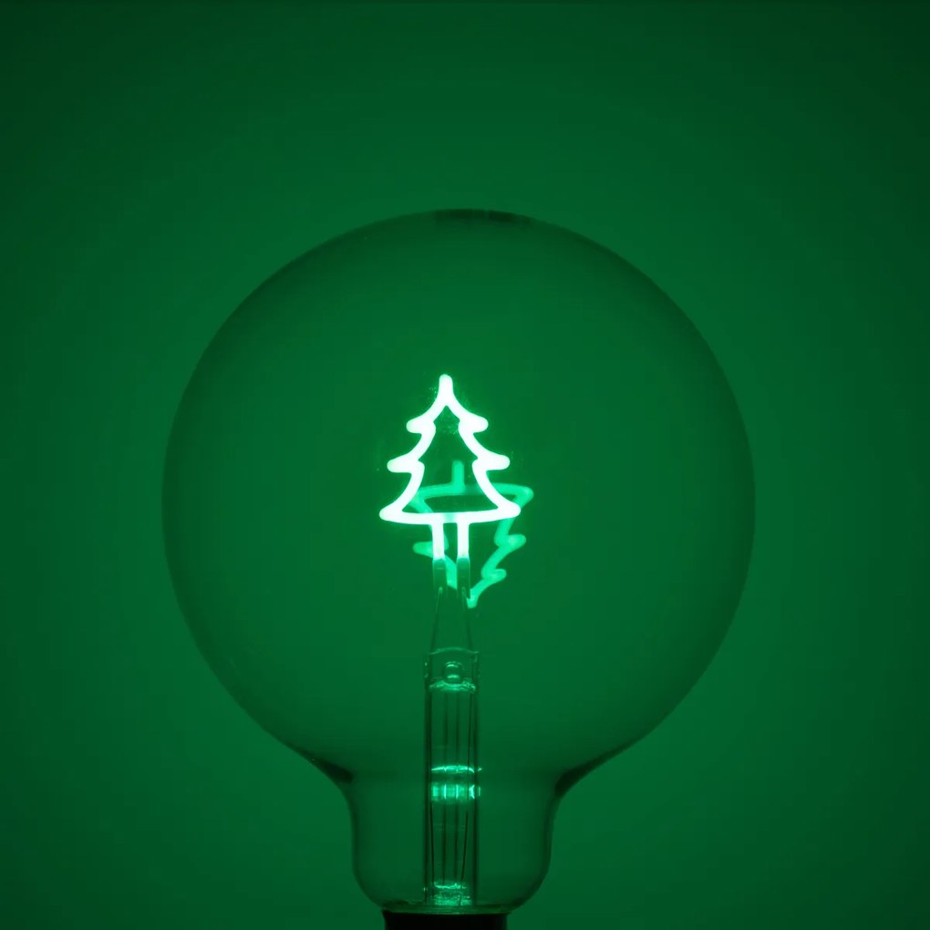 Коледна E27 LED лампа G125 прозрачна 1.8W 100 lm