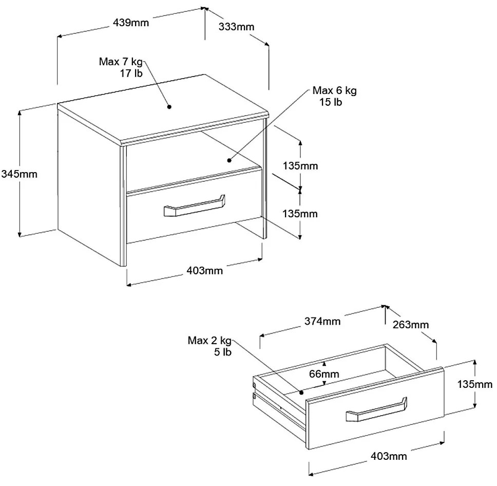 Нощно шкафче Dream