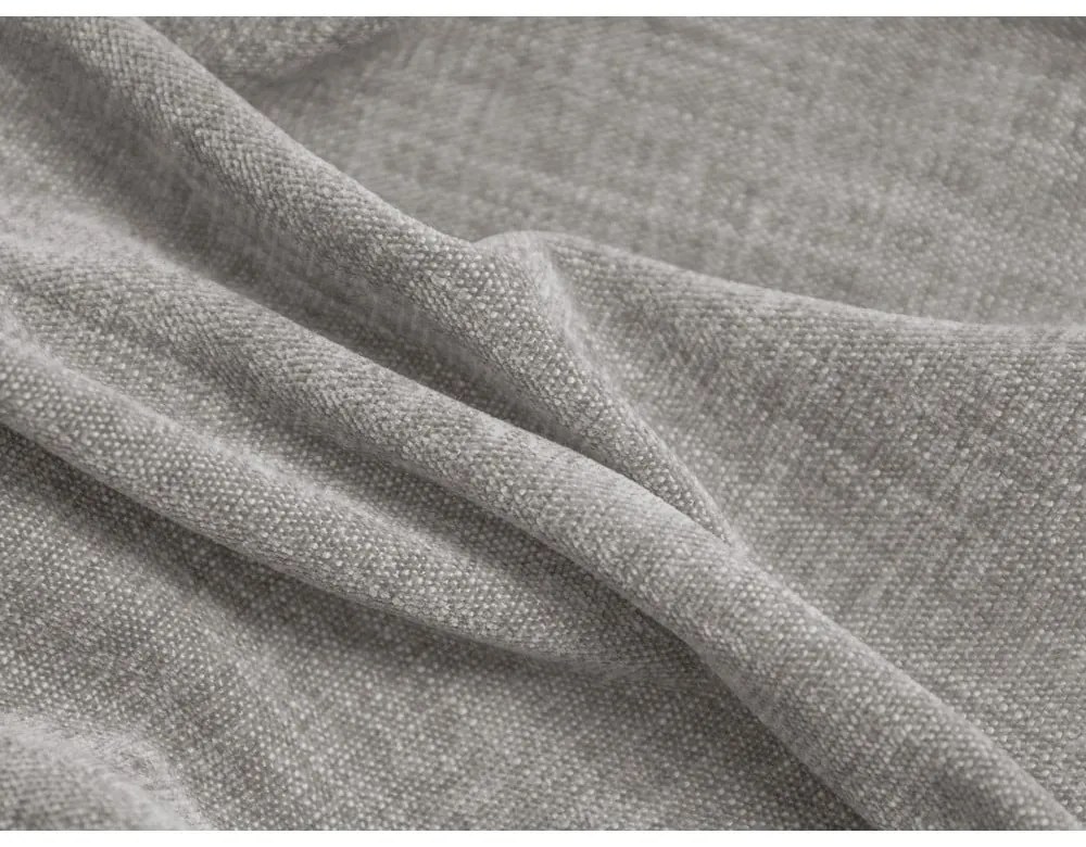 Светлосиво тапицирано двойно легло с място за съхранение и включена подматрачна рамка 200x200 cm Martina – Micadoni