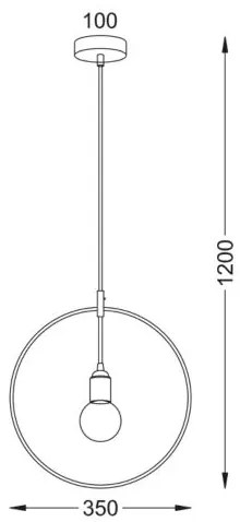 Покривна лампа Dolte-Χάλκινο Glossy