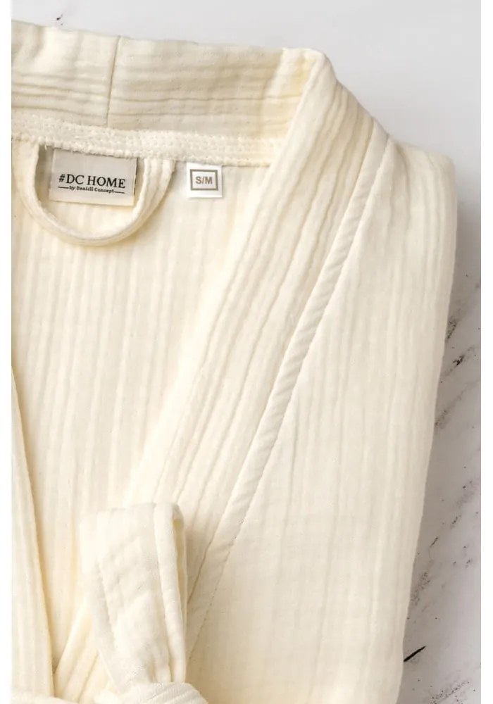 Кремава муселинова хавлия размер S/M Kimono – Foutastic