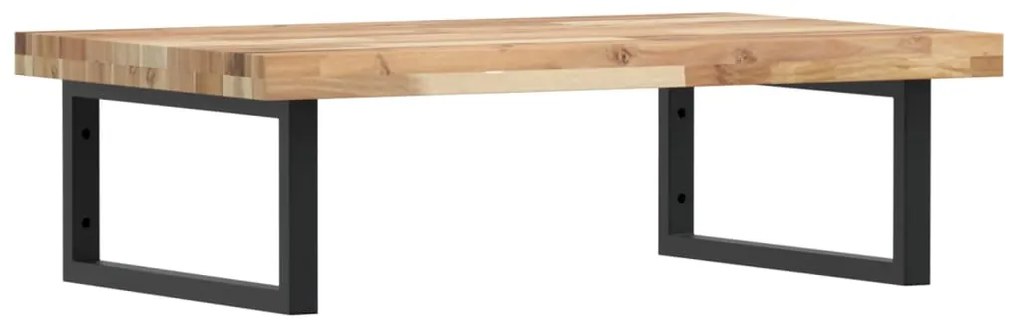 3302801 vidaXL Стенен рафт за мивка, стомана и масивно дърво акация