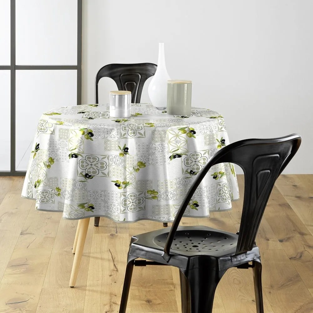 Измиваема покривка за маса от PVC ø 160 cm Andalousie – douceur d'intérieur