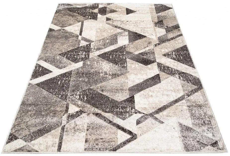 Универсален модерен килим с геометрична шарка в кафяви нюанси Ширина: 140 см | Дължина: 200 см
