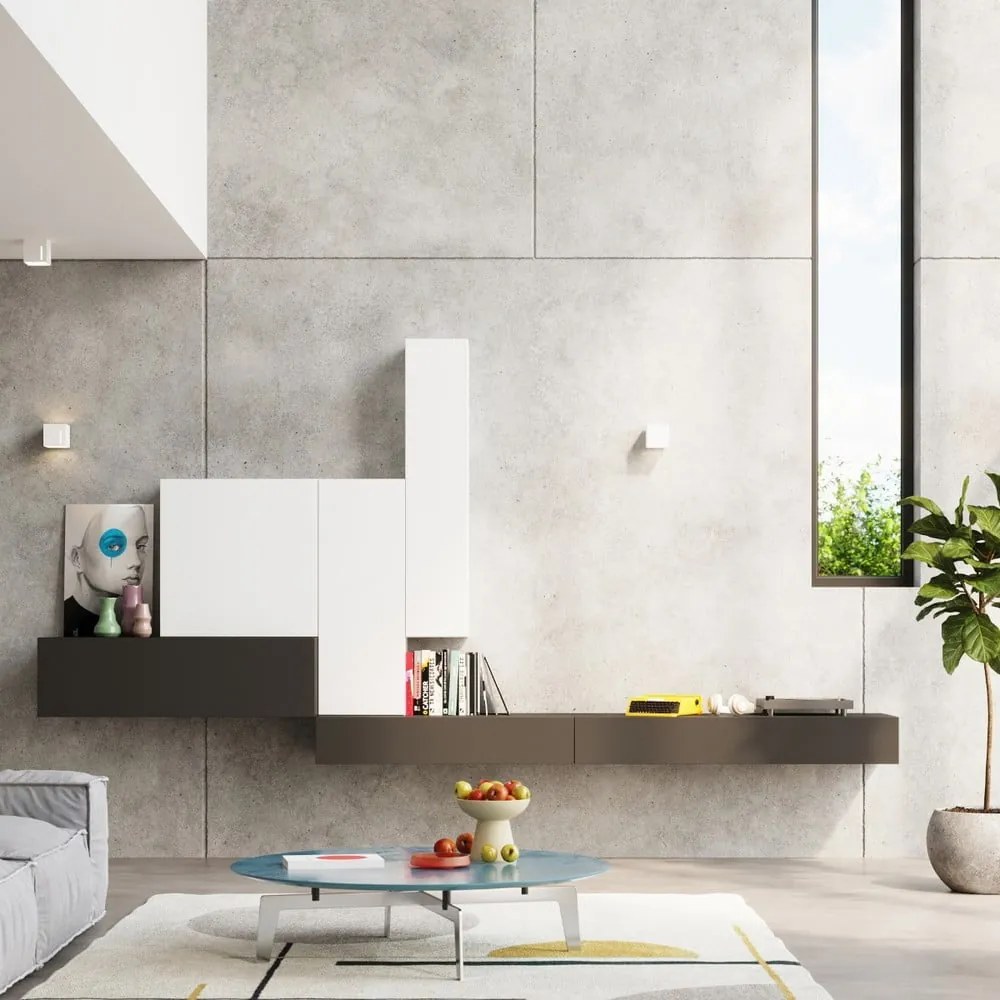 Бяло осветително тяло за таван с метален абажур 10x10 cm Pax – Sollux