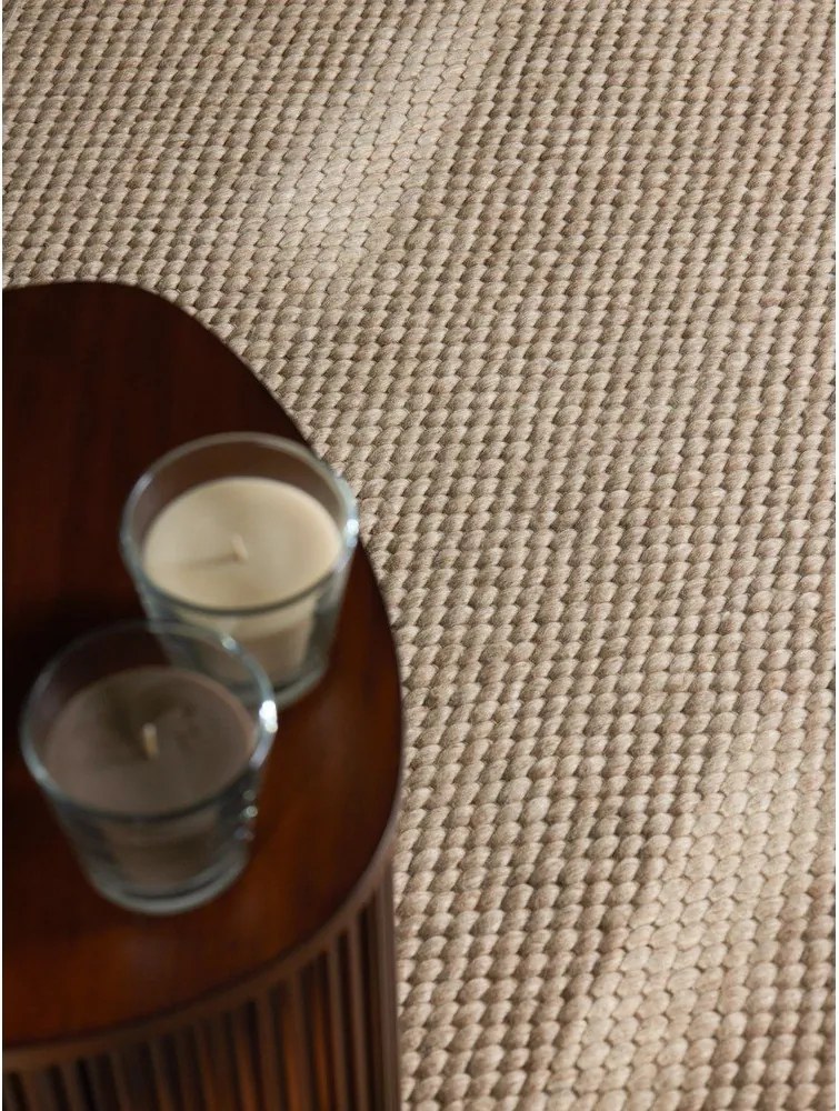 Бежов ръчно изработен вълнен кръгъл килим ø 160 cm Lyon Beans – Elle Decoration