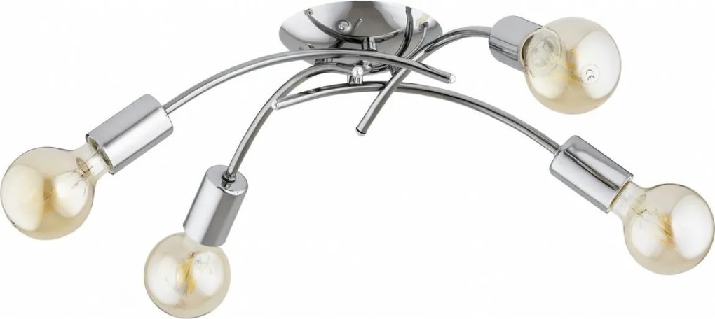 Плафонен полилей TORIZO 4xE27/15W/230V лъскав хром