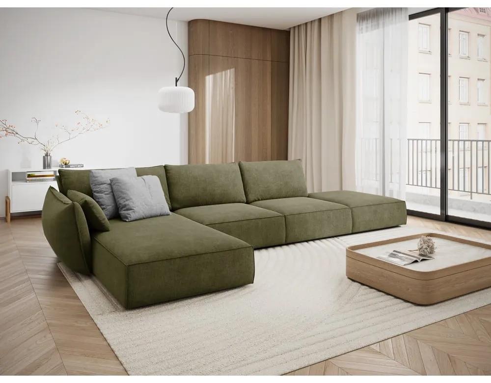 Зелен ъглов диван (ляв ъгъл) Vanda - Mazzini Sofas